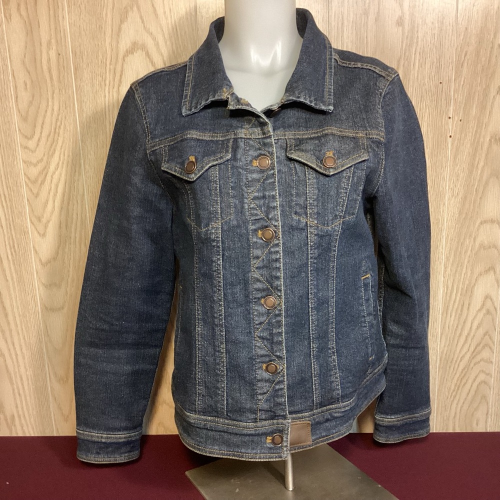Jockey Womens Jean Jacket size medium denim tucker style jacket